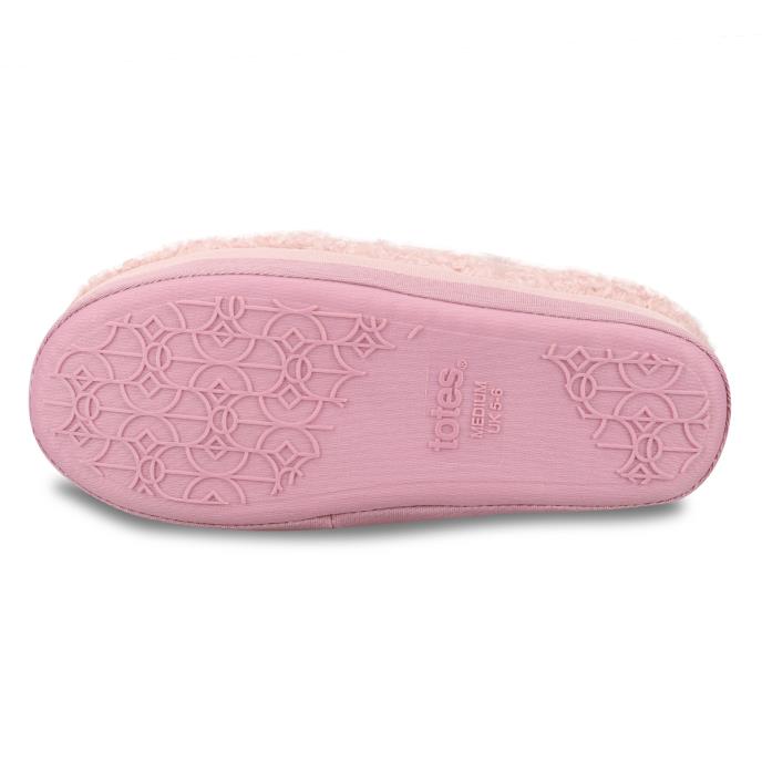 totes toasties® Ladies Borg Bootie Slippers Pink Extra Image 6